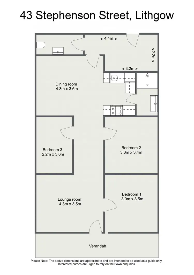 Floorplan of Homely house listing, 43 Stephenson Street, Lithgow NSW 2790