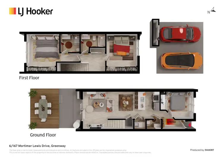 Floorplan of Homely townhouse listing, 6/167 Mortimer Lewis Drive, Greenway ACT 2900