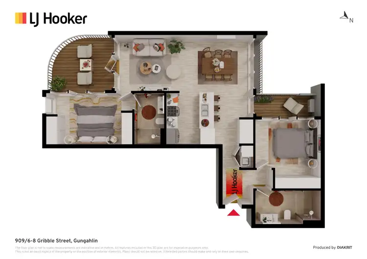Floorplan of Homely apartment listing, 909/6 Gribble Street, Gungahlin ACT 2912