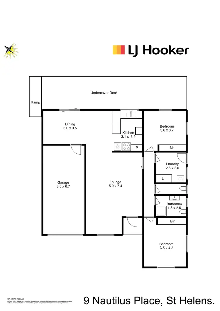 Floorplan of Homely unit listing, 9 Nautilus Place, St Helens TAS 7216