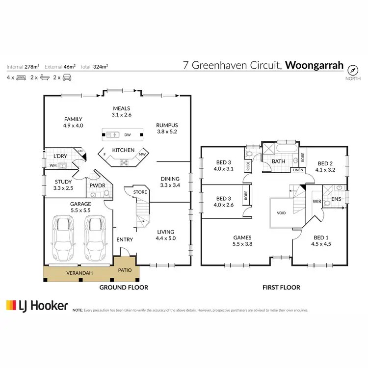 Floorplan of Homely house listing, 7 Greenhaven Circuit, Woongarrah NSW 2259