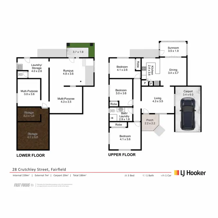 Floorplan of Homely house listing, 28 Crutchley Street, Fairfield QLD 4103