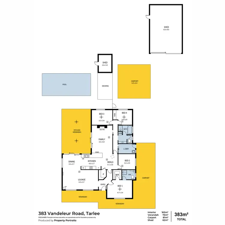 Floorplan of Homely house listing, 383 Vandeleur Road, Tarlee SA 5411