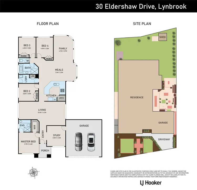 Floorplan of Homely house listing, 30 Eldershaw Drive, Lynbrook VIC 3975