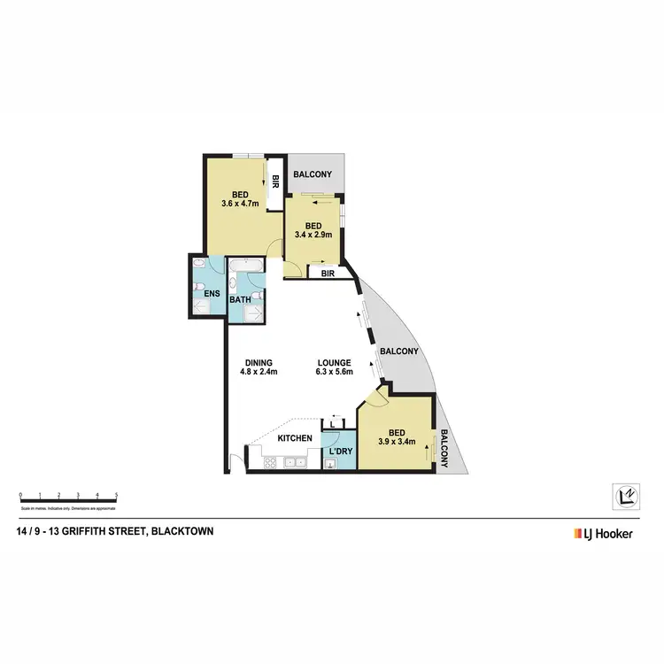 Floorplan of Homely unit listing, 14/9-13 Griffiths Street, Blacktown NSW 2148