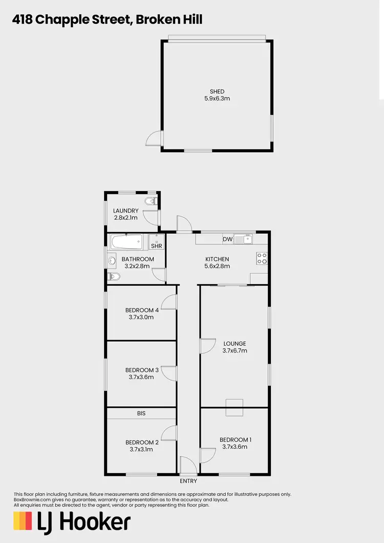 Floorplan of Homely house listing, 418 Chapple Street, Broken Hill NSW 2880