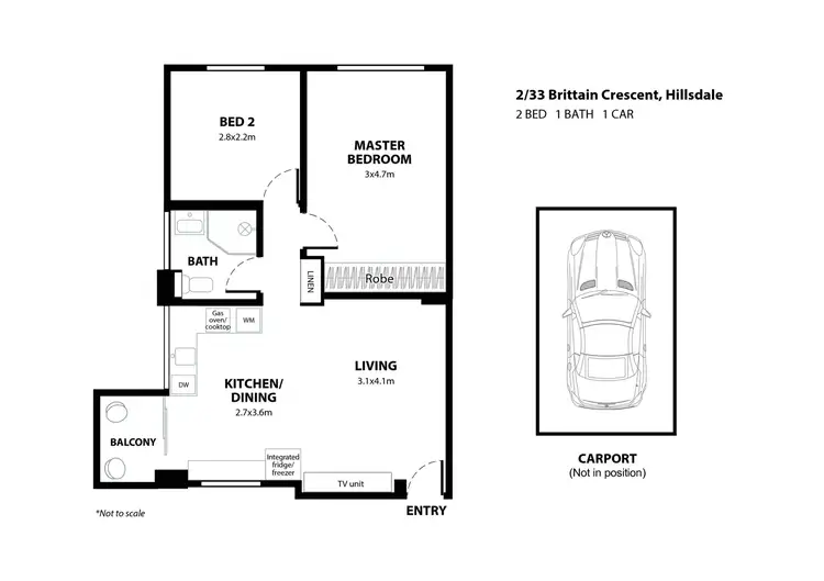 Floorplan of Homely apartment listing, 2/33 Brittain Crescent, Hillsdale NSW 2036