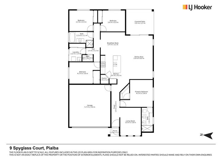 Floorplan of Homely house listing, 9 Spyglass Court, Pialba QLD 4655
