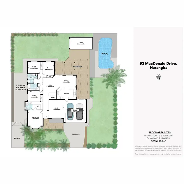 Floorplan of Homely house listing, 93 MacDonald Drive, Narangba QLD 4504