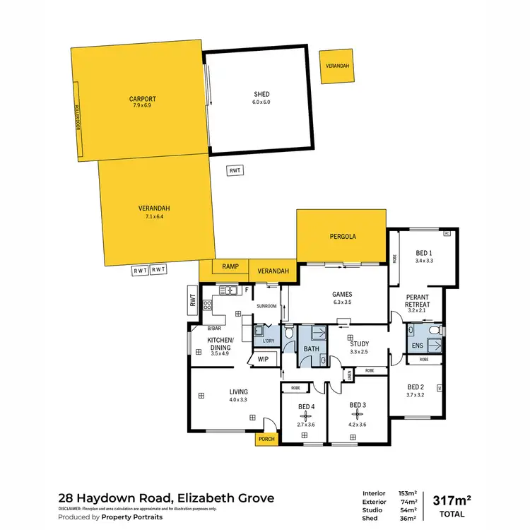 Floorplan of Homely house listing, 28 Haydown Road, Elizabeth Grove SA 5112