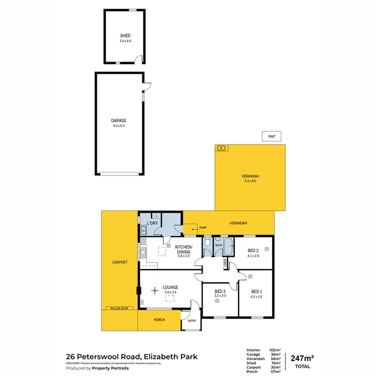 Floorplan of Homely house listing, 26 Peterswool Road, Elizabeth Park SA 5113
