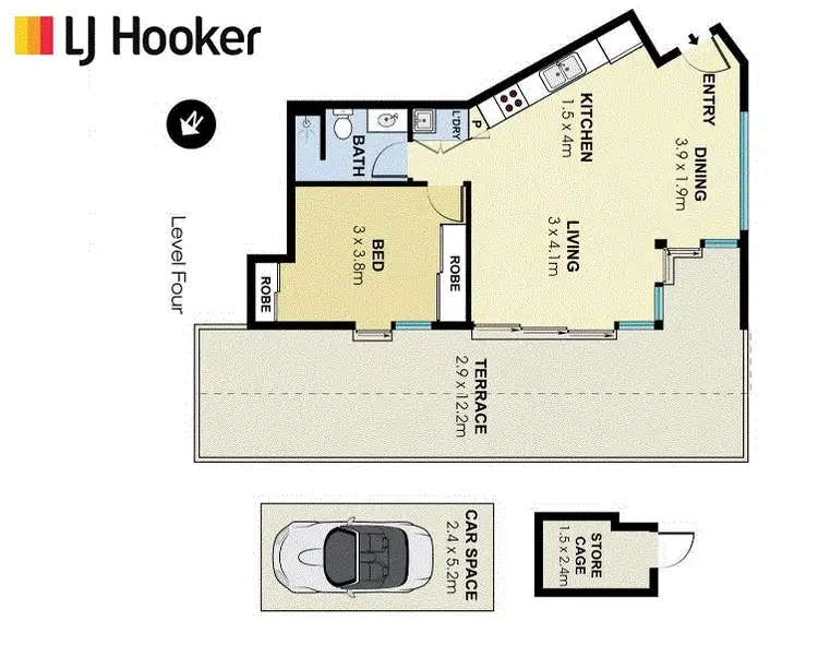 Floorplan of Homely unit listing, 701C/7-13 Centennial Avenue, Lane Cove NSW 2066