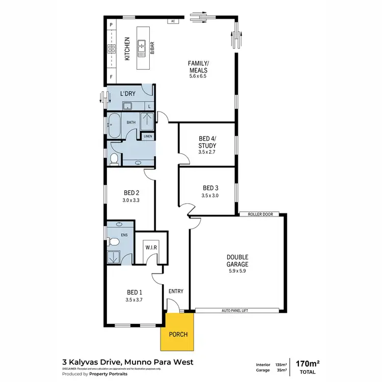 Floorplan of Homely house listing, 3 Kalyvas Drive, Munno Para West SA 5115
