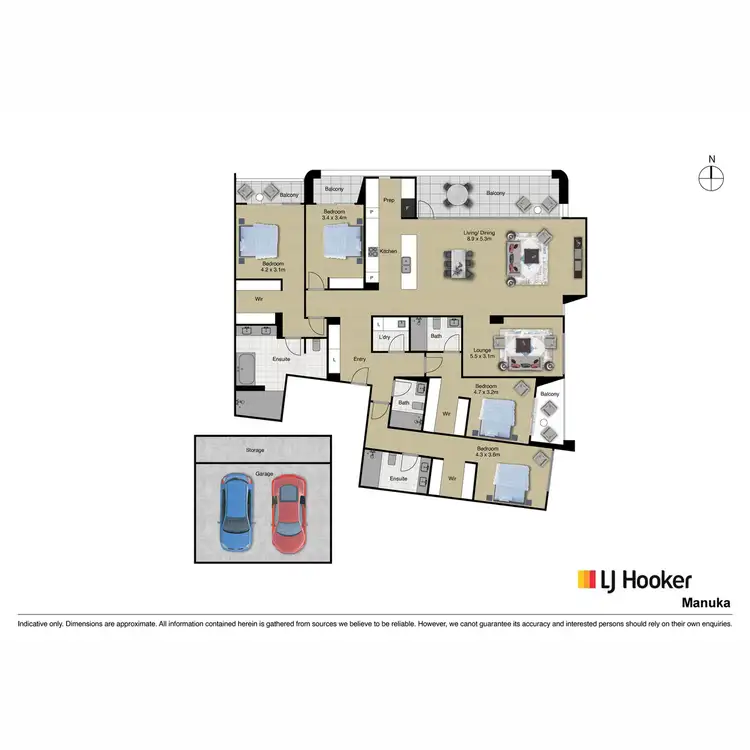 Floorplan of Homely apartment listing, 22/7 State Circle, Forrest ACT 2603