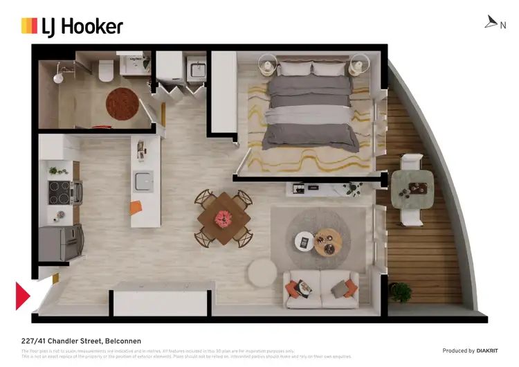 Floorplan of Homely unit listing, 227/41 Chandler Street, Belconnen ACT 2617