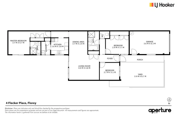 Floorplan of Homely house listing, 4 Flecker Place, Florey ACT 2615