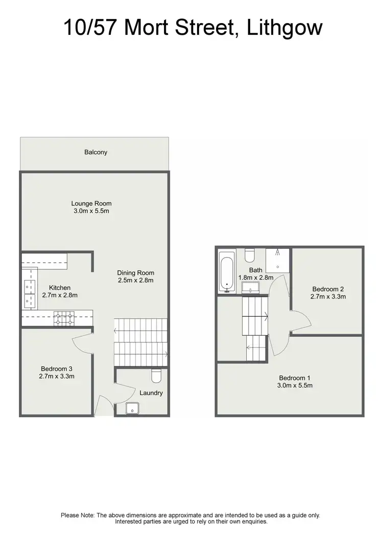Floorplan of Homely unit listing, 10/57 Mort Street, Lithgow NSW 2790