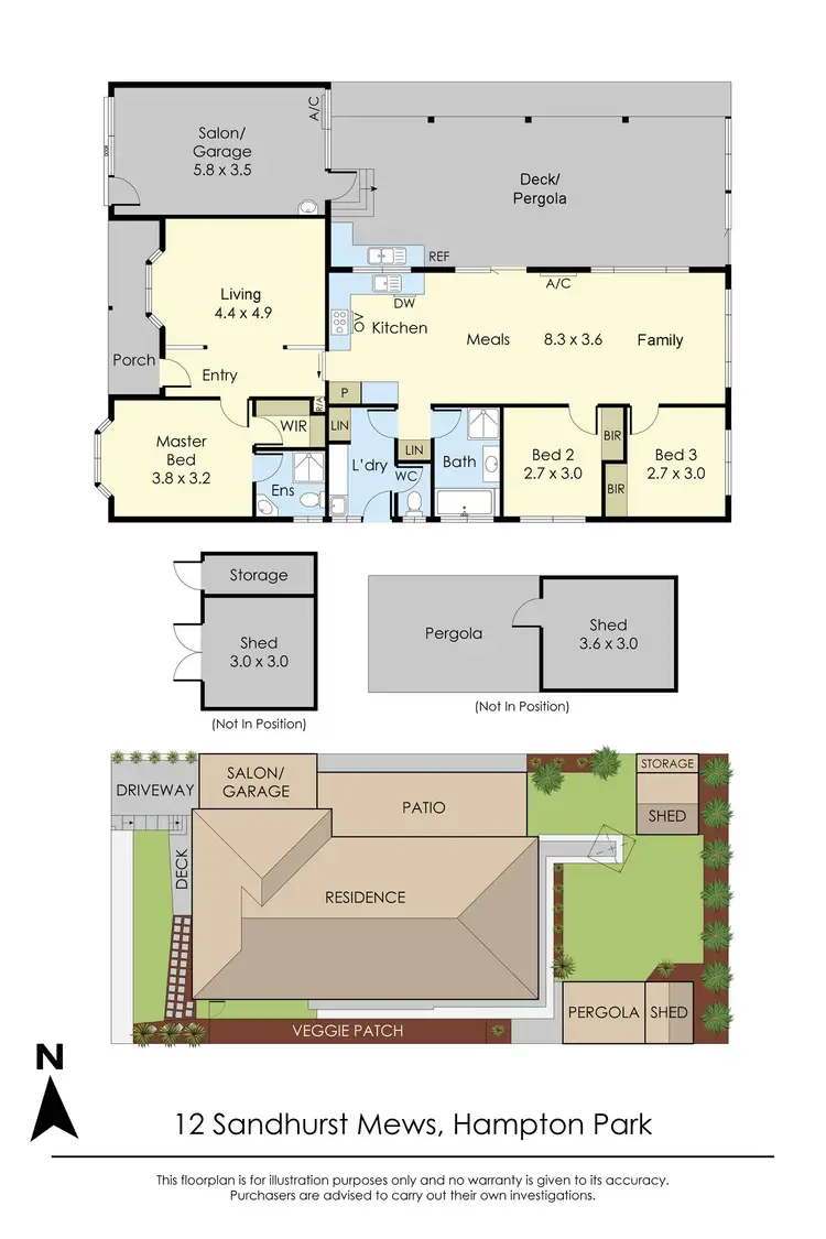 Floorplan of Homely house listing, 12 Sandhurst Mews, Hampton Park VIC 3976
