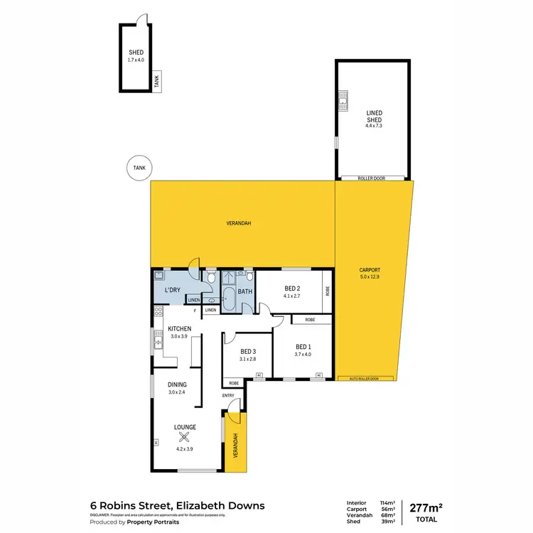 Floorplan of Homely house listing, 6 Robins Street, Elizabeth Downs SA 5113