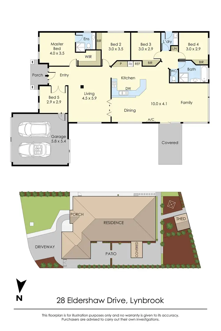 Floorplan of Homely house listing, 28 Eldershaw Drive, Lynbrook VIC 3975