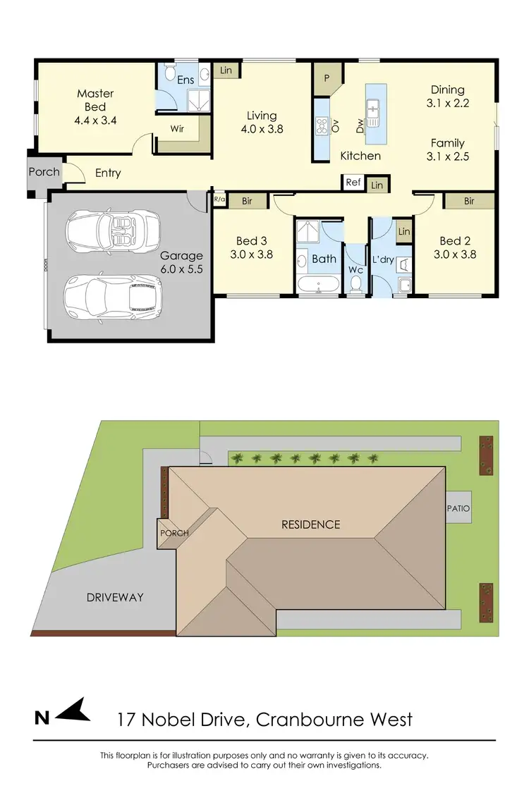 Floorplan of Homely house listing, 17 Nobel Drive, Cranbourne West VIC 3977