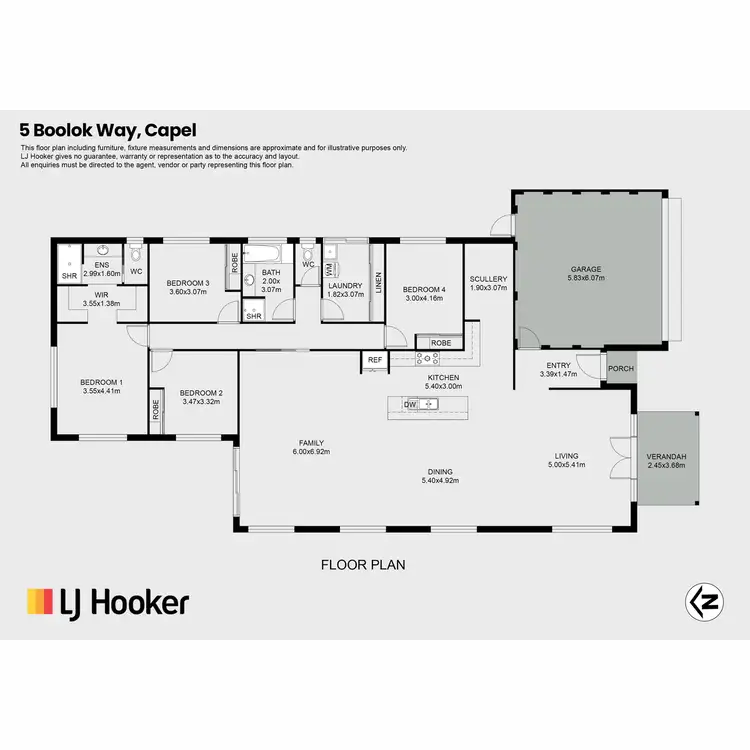 Floorplan of Homely house listing, 5 Boolok Way, Capel WA 6271