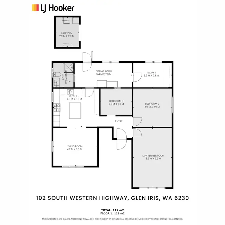 Floorplan of Homely house listing, 102 South Western Highway, Glen Iris WA 6230