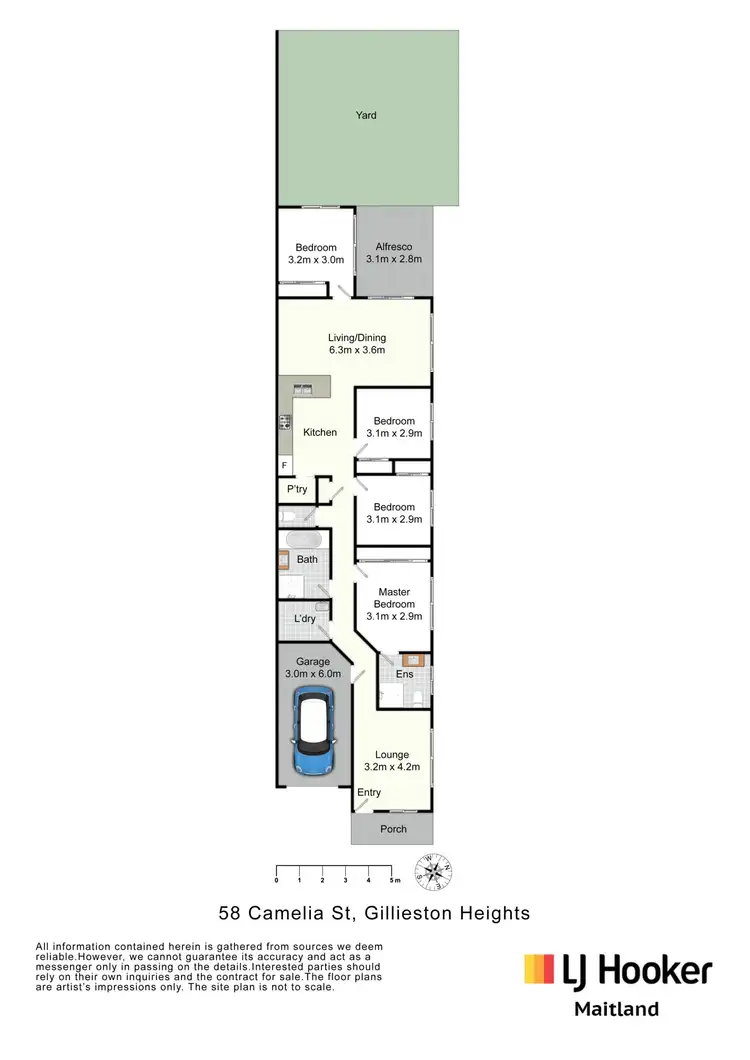 Floorplan of Homely semi-detached listing, 58 Camelia Street, Gillieston Heights NSW 2321