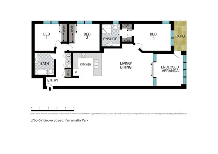 Floorplan of Homely apartment listing, 3/65-69 Grove Street, Parramatta Park QLD 4870