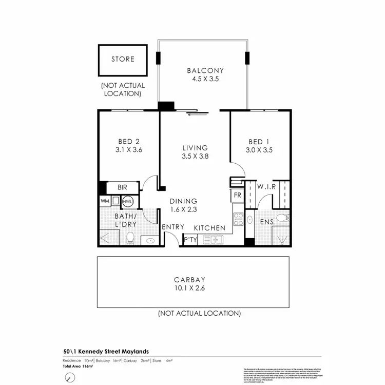 Floorplan of Homely apartment listing, 50/1 Kennedy Street, Maylands WA 6051