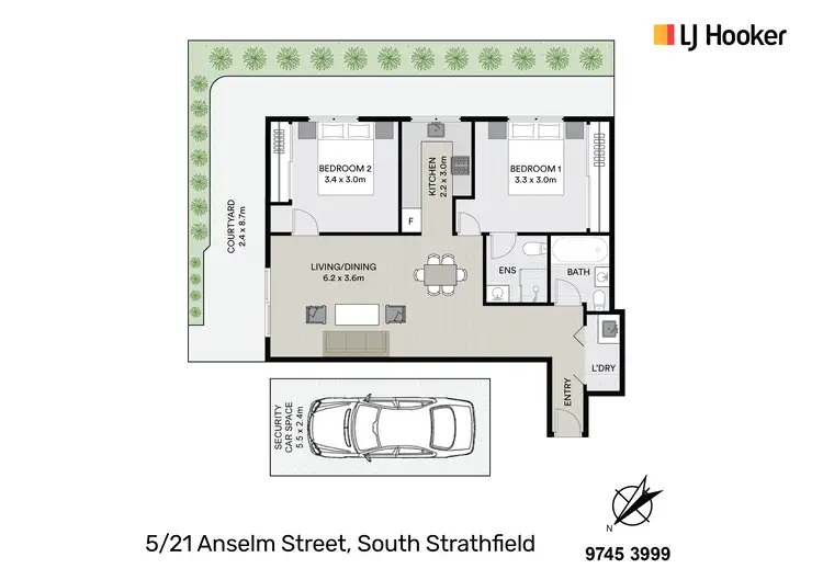 Floorplan of Homely unit listing, 5/21 Anselm Street, Strathfield South NSW 2136