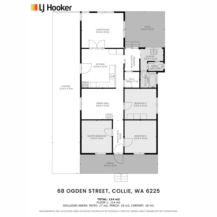 Floorplan of Homely house listing, 68 Ogden Street, Collie WA 6225