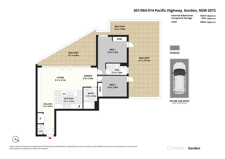 Floorplan of Homely apartment listing, 201/904-914 Pacific Highway, Gordon NSW 2072