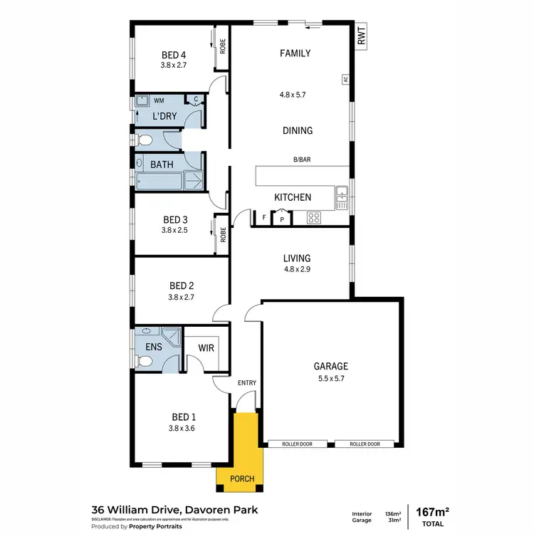 Floorplan of Homely house listing, 36 William Drive, Davoren Park SA 5113