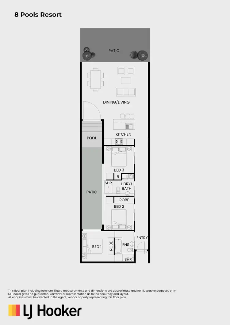 Floorplan of Homely unit listing, 8 Pool/19-37 St Crispins Avenue, Port Douglas QLD 4877