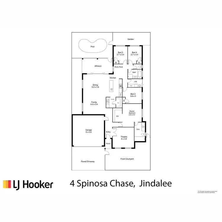 Floorplan of Homely house listing, 4 Spinosa Chase, Jindalee WA 6036
