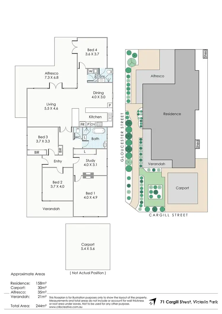 Floorplan of Homely house listing, 71 Cargill Street, Victoria Park WA 6100