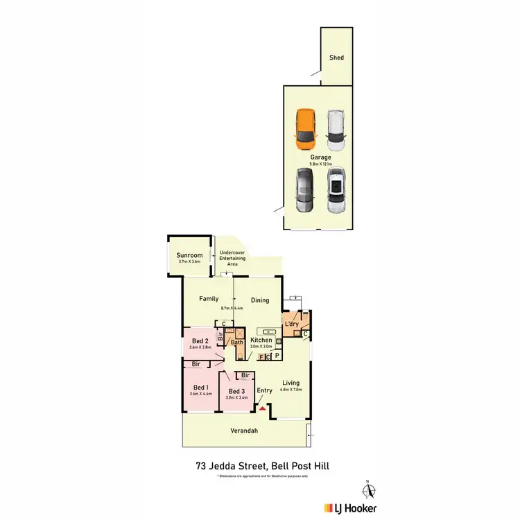 Floorplan of Homely house listing, 73 Jedda Street, Bell Post Hill VIC 3215
