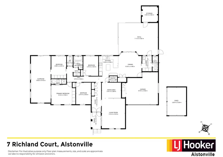 Floorplan of Homely house listing, 7 Richland Court, Alstonville NSW 2477