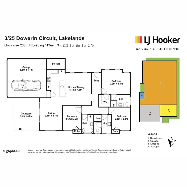 Floorplan of Homely house listing, 3/25 Dowerin Circuit, Lakelands WA 6180