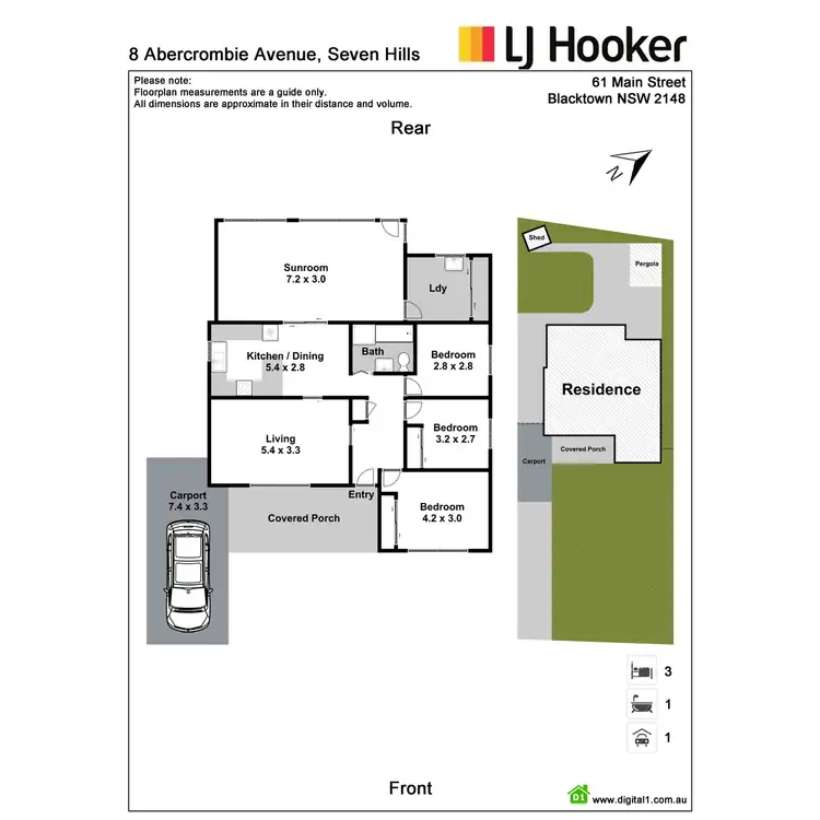 Floorplan of Homely house listing, 8 Abercrombie Avenue, Seven Hills NSW 2147
