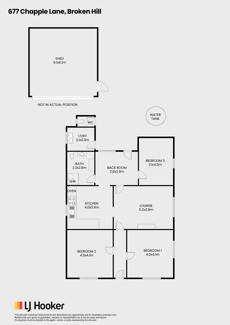 Floorplan of Homely house listing, 677 Chapple Lane, Broken Hill NSW 2880