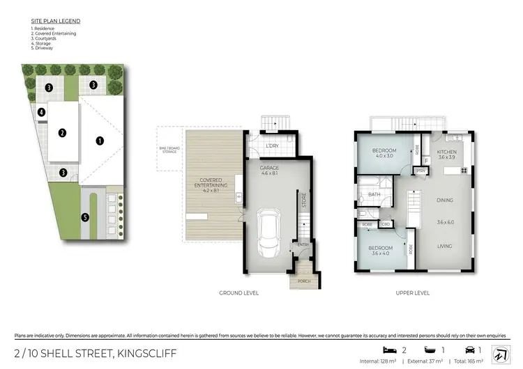 Floorplan of Homely semi-detached listing, 2/10 Shell Street, Kingscliff NSW 2487