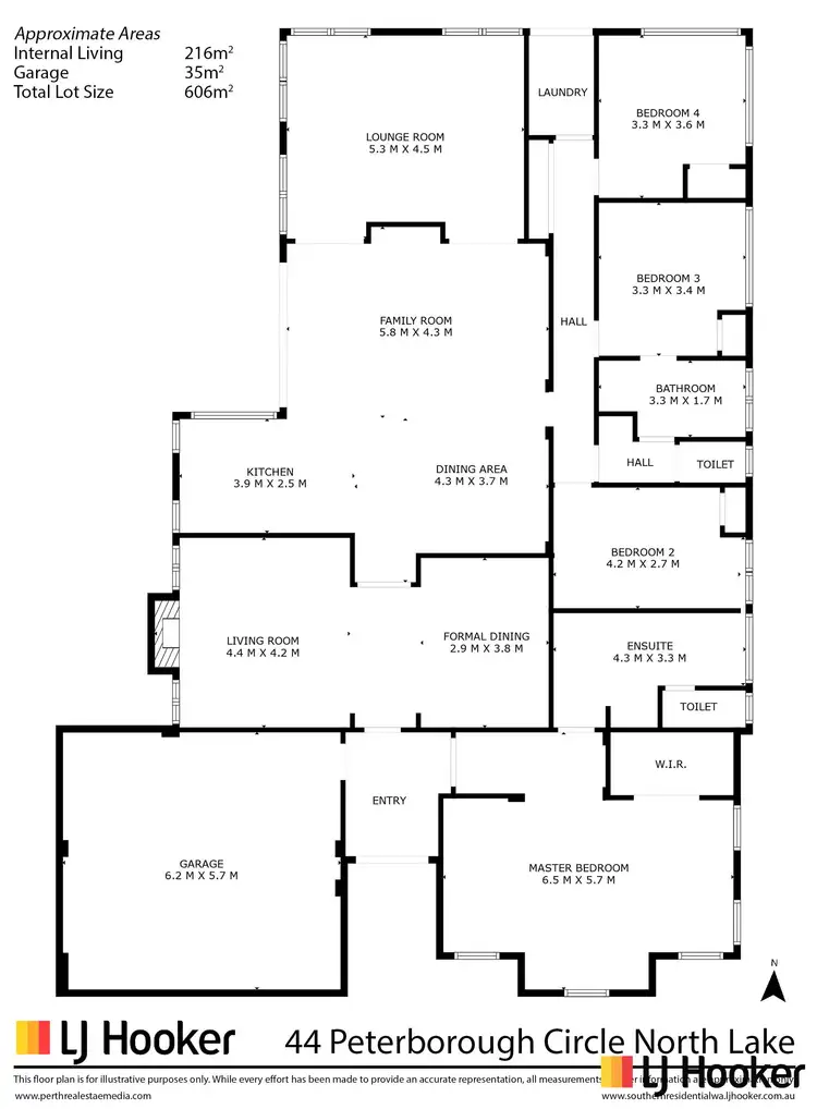 Floorplan of Homely house listing, 44 Peterborough Circle, North Lake WA 6163
