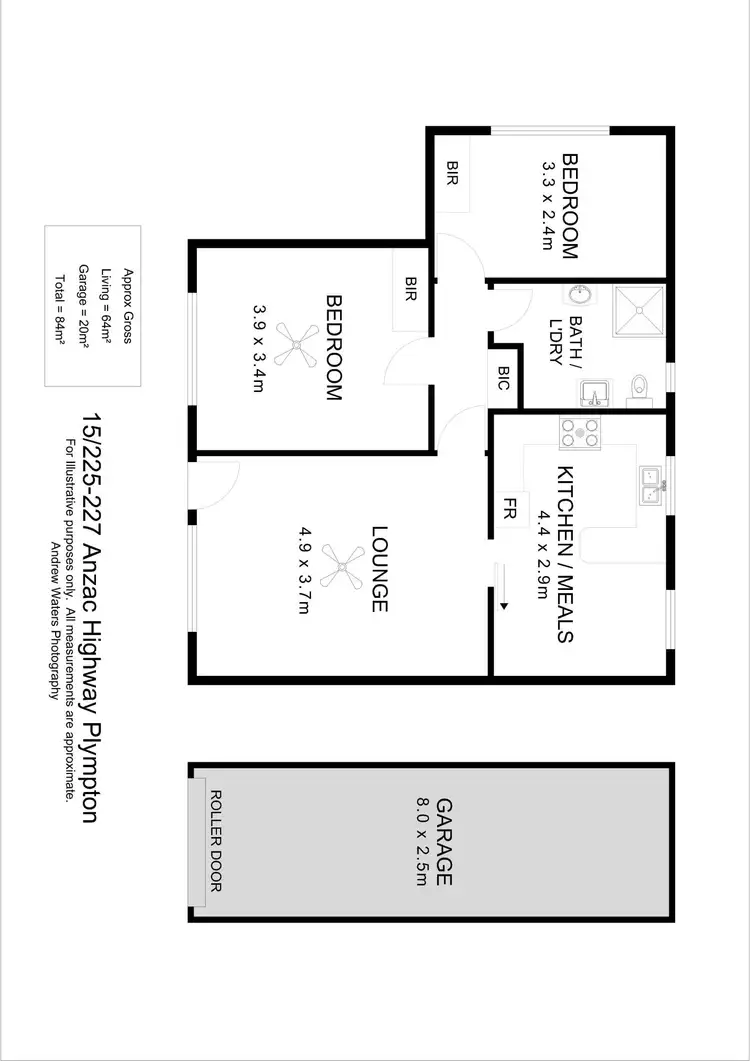 Floorplan of Homely unit listing, 15/225-227 Anzac Highway, Plympton SA 5038