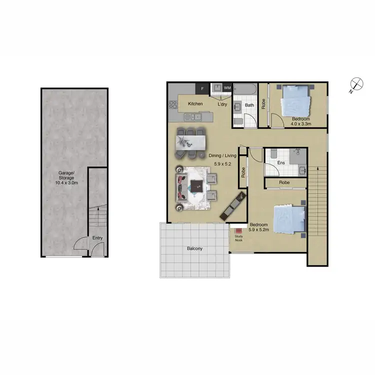 Floorplan of Homely townhouse listing, 18/25 Jerrabomberra Avenue, Narrabundah ACT 2604