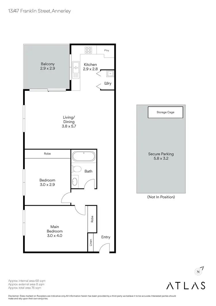 Floorplan of Homely apartment listing, 13/47 Franklin Street, Annerley QLD 4103