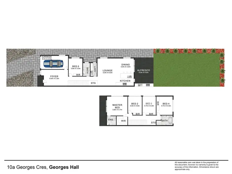 Floorplan of Homely semi-detached listing, 10A Georges Crescent, Georges Hall NSW 2198