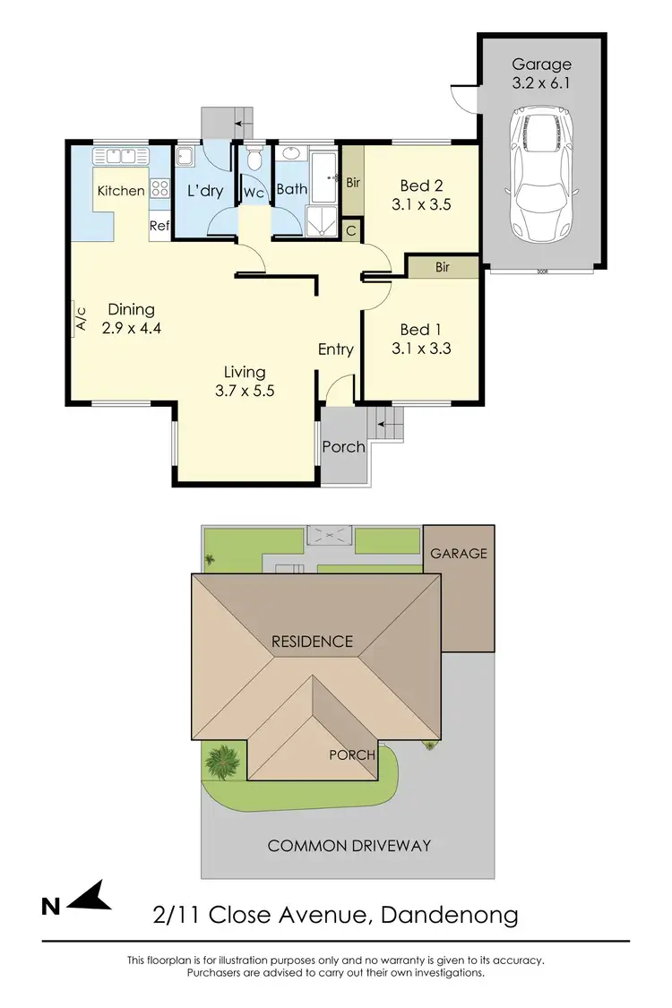 Floorplan of Homely unit listing, 2/11 Close Avenue, Dandenong VIC 3175