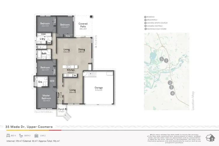 Floorplan of Homely house listing, 35 Mada Drive, Upper Coomera QLD 4209